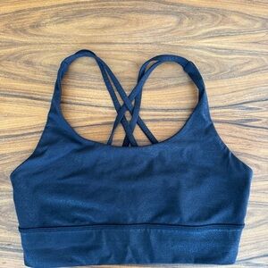 Women's Black Strappy Sports Bra
